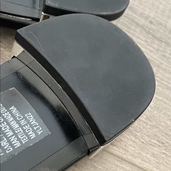 BCBGeneration Black and White Braided Slide Sandals size 7 - Picture 5 of 9